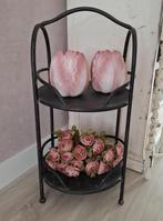 Brocante/vintage metalen tafel/etagere, Ophalen of Verzenden