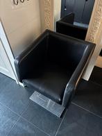 Kappersstoel, Huis en Inrichting, Stoelen, Gebruikt, Zwart, Leer, Ophalen of Verzenden