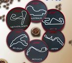 Onderzetters met Circuit afbeeldingen, Huis en Inrichting, Woonaccessoires | Onderzetters, Ophalen of Verzenden, Nieuw, Glas of Kopje