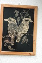 schilderij houtsnijwerk  ijsvogel, Ophalen of Verzenden