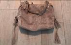 Leren damestas beige met franjes, Sieraden, Tassen en Uiterlijk, Tassen | Damestassen, Ophalen of Verzenden, Zo goed als nieuw