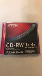 TDK CD-RW, Computers en Software, Beschrijfbare discs, Cd, Ophalen of Verzenden, TDK, Herschrijfbaar