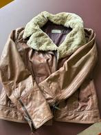Kort leren jasje Esprit, Bruin, Maat 42/44 (L), Ophalen of Verzenden, Gedragen