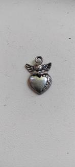 Kettinghanger Hart met Engel, Gebruikt, Ophalen of Verzenden, Hart, Zilver