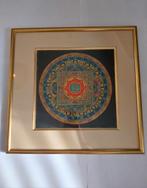 Handgeschilderde Nepalese mandala – met goudaccenten (ingeli, Antiek en Kunst, Ophalen of Verzenden