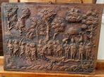 ~1900 Tibetaanse kopper plaat Boeddhistische processie, Ophalen of Verzenden