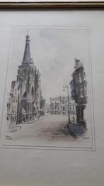 aquarel Bob Brobbel, Antiek en Kunst, Kunst | Litho's en Zeefdrukken, Ophalen