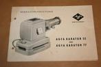 Zeldzame gebruiksaanwijzing Agfa Karator 55 / 77 - 1960, Ophalen of Verzenden, 1940 tot 1960, Overige typen