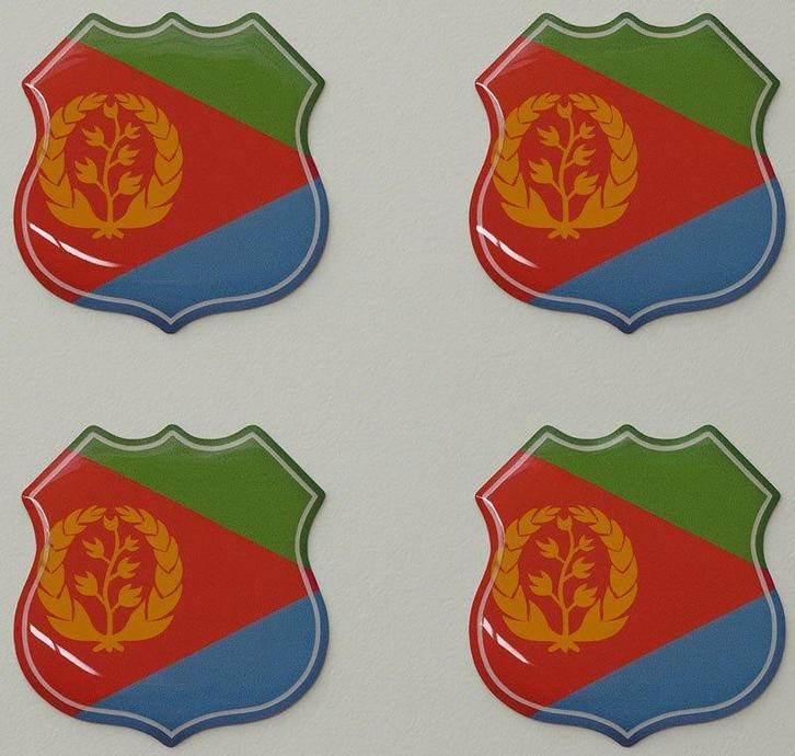 3D Eritrea gel vlag stickers UV-bestendig, Verzamelen, Stickers, Nieuw, Overige typen, Verzenden