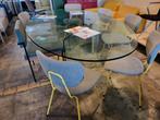 Glazen tafel | Zware kwaliteit | Ovaal 250 x 150 cm, Huis en Inrichting, Ophalen, Modern design, Gebruikt, 100 tot 150 cm