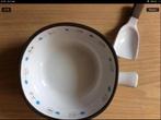 Retro, vintage, Brocante, pindaset schaaltjes met schepje., Ophalen of Verzenden, Zo goed als nieuw, Detector, Sensor of Melder
