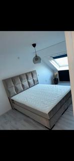 Boxspring 180x200 met matrassen, Ophalen, Gebruikt, Overige kleuren, Tweepersoons