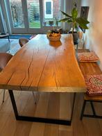 Eiken houten tafel, Ophalen, Gebruikt, Eikenhout, 200 cm of meer