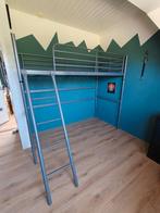Hoogslaper 90 x 200 ikea Tromso zilver grijs, Huis en Inrichting, Slaapkamer | Stapelbedden en Hoogslapers, Ophalen, Gebruikt