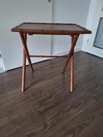 Bamboe bijzettafel 50x70cm inklapbaar, Huis en Inrichting, Tafels | Sidetables, Ophalen, 50 tot 100 cm, Zo goed als nieuw, 25 tot 50 cm