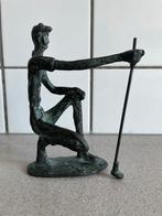 Prachtig beeld golf golfer brons brutalist, Ophalen of Verzenden