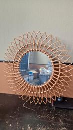 Grote rotan spiegel bloem zon, Huis en Inrichting, Woonaccessoires | Spiegels, Ophalen, Zo goed als nieuw, Rond, Minder dan 100 cm