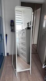 Ikea Knapper Staande Spiegel, wit, 48x160 cm, Minder dan 50 cm, 150 tot 200 cm, Rechthoekig, Zo goed als nieuw