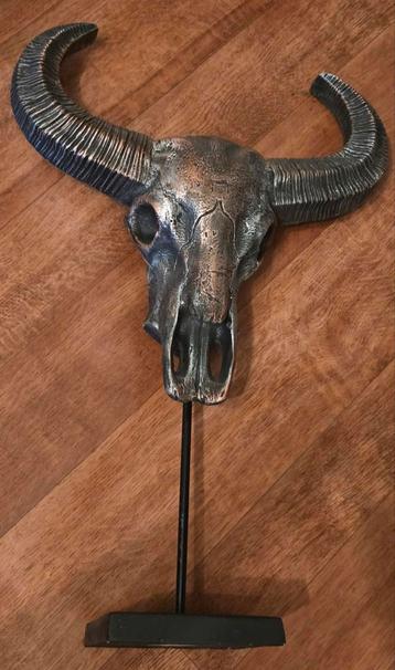 Grote buffel schedel koper / brons kleurig beschikbaar voor biedingen