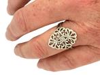 Vintage zilveren ring, deels opengewerkt. Mt 19,25, Verzenden, 19 tot 20, Zo goed als nieuw, Nynke Gardenier