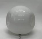 Vandeheg tafellamp – wit opaalglas met aders – modern design, Ophalen of Verzenden, Zo goed als nieuw, Glas, Minder dan 50 cm