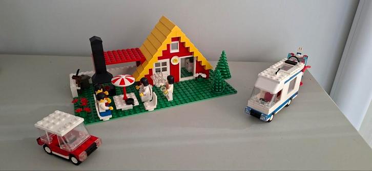 Lego set 6388 vakantiehuis met camper en boot., Kinderen en Baby's, Speelgoed | Duplo en Lego, Gebruikt, Lego, Complete set, Ophalen of Verzenden