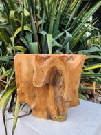 Massive Teak Houten Kandelaar Standard Schaal, Ophalen of Verzenden, Zo goed als nieuw, Hout, Minder dan 25 cm