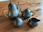 Antieke Tinnen Koffie- en Theeset, Antiek en Kunst, Antiek | Tin, Ophalen of Verzenden