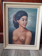 Schilderij Indonesische vrouw, Ophalen of Verzenden