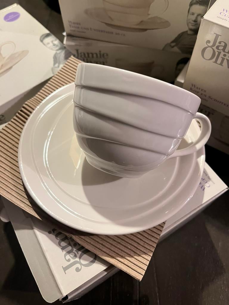 Kop en schotel vanjamie oliver x 6 nieuwe, Ophalen, Nieuw, Overige stijlen, Kop(pen) en/of Schotel(s)