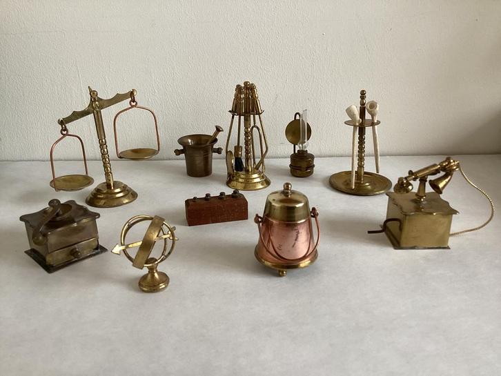 10 koperen miniatuurtjes, Verzamelen, Overige Verzamelen, Gebruikt, Ophalen of Verzenden