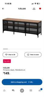 Fjallbo TV Meubel IKEA, Huis en Inrichting, Kasten | Televisiemeubels, Ophalen, 150 tot 200 cm, Zo goed als nieuw, Minder dan 100 cm