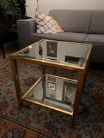 Vintage • regency • salontafel • messing • 50x50cm • chique, Huis en Inrichting, Tafels | Sidetables, Ophalen, 100 tot 150 cm