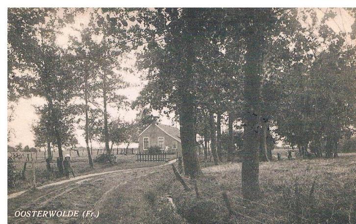 Oosterwolde (Fr.), Verzamelen, Ansichtkaarten | Nederland, Gelopen, Friesland, 1920 tot 1940, Ophalen of Verzenden