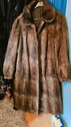 Bont lang jas, Ophalen of Verzenden, Zo goed als nieuw, Maat 38/40 (M), Bruin