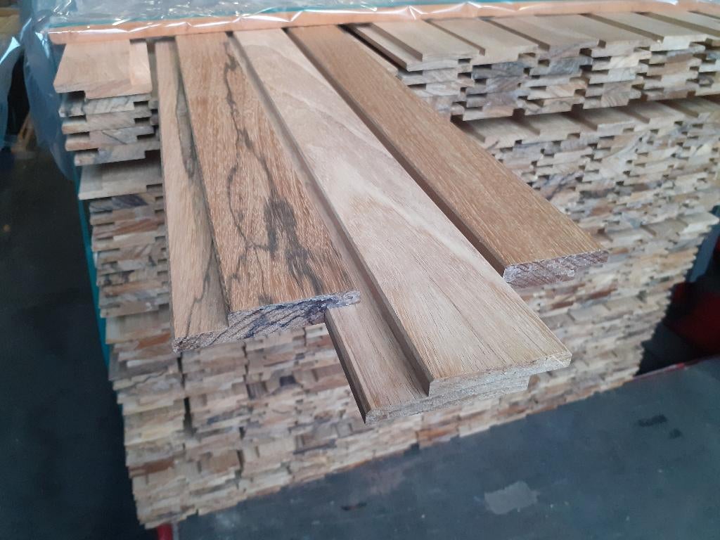 Unieke partij hardhout gevelbekleding - 3 lengtematen. Op=Op, Planken, Nieuw, Ophalen of Verzenden, Hardhout