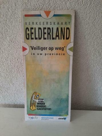Oude ANWB Verkeerskaart Gelderland 1991 beschikbaar voor biedingen
