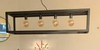 Industriële zwarte hanglamp, z.g.a.n., Ophalen, Kunststof, Zo goed als nieuw, 75 cm of meer