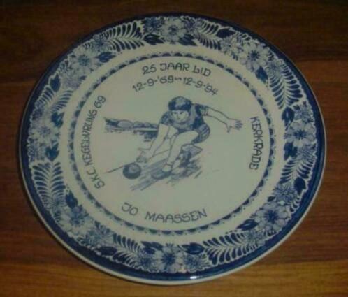 Wandbord kegelvereniging, Antiek en Kunst, Antiek | Wandborden en Tegels, Ophalen of Verzenden