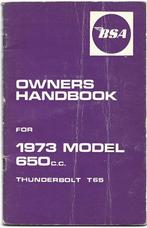 BSA 650 Thunderbolt T65 manual handleiding (3129z), Motoren, Handleidingen en Instructieboekjes, Ophalen of Verzenden, Overige merken