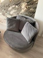Lounge Fauteuil Antracietgrijs met 3 losse kussens, Huis en Inrichting, Fauteuils, Ophalen, Gebruikt, 100 tot 125 cm, Leer