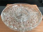 Vintage Kristallen hapjes/verdeelschaal  op Voet, Ophalen of Verzenden