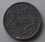 1941 Nederland 2½ Cent, Postzegels en Munten, Munten | Nederland, Ophalen of Verzenden, Koningin Wilhelmina, 5 cent, Losse munt