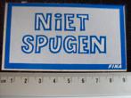sticker fina niet spugen, Verzenden, Zo goed als nieuw, Bedrijf of Vereniging