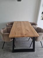 Complete eettafel set , salon tafel en stoelen, Huis en Inrichting, 50 tot 100 cm, Rechthoekig, Ophalen of Verzenden, Zo goed als nieuw