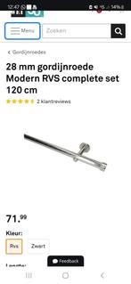Gordijn roede RVS, Ophalen, Overige kleuren, 200 cm of meer, Zo goed als nieuw
