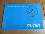 Instructieboek Mercedes 220b, Mercedes 220 Sb W111 1959, Ophalen of Verzenden
