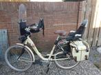 Montega fiets met kinderzitjes en fietstassen, Gebruikt, Versnellingen, 50 tot 53 cm, Ophalen