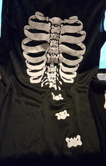 Halloween Skelet jurk met panty mt L beschikbaar voor biedingen