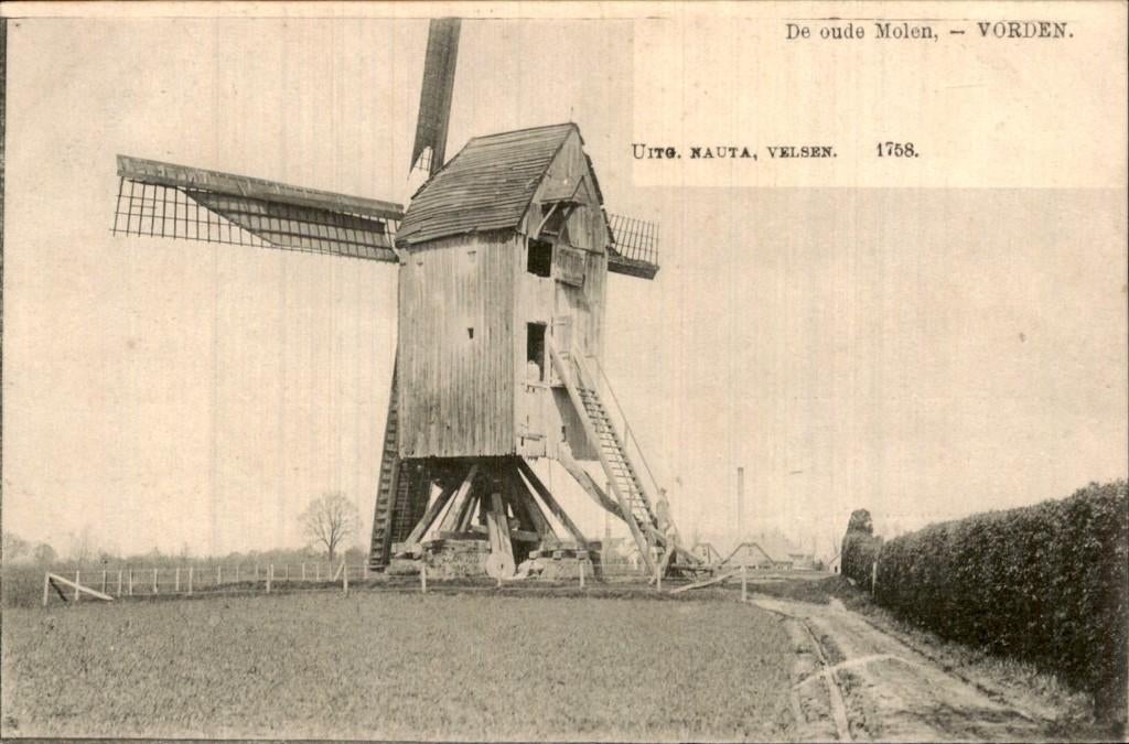 Vorden - Molen - De oude Molen, Ophalen of Verzenden, Voor 1920, Ongelopen, Gelderland